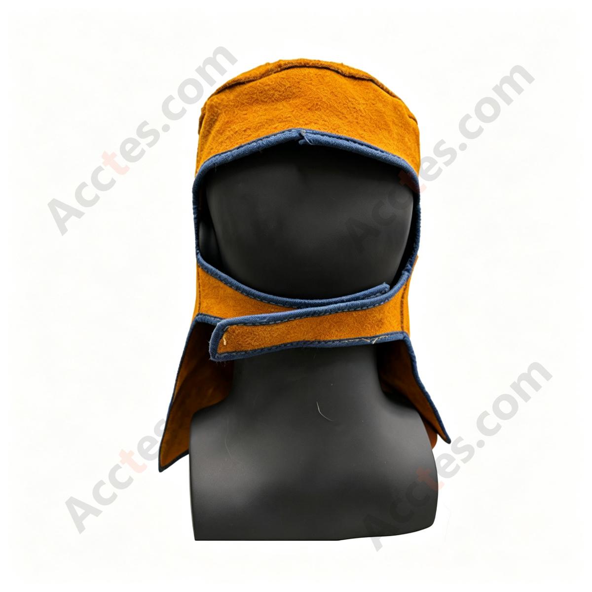Split Cowhide Leather Welding Mask Heat Resistant Auto Darkening Flip Up Yellow Full Leather