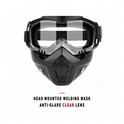 Head-Mounted Welding Face Shield Anti-Glare With Clear Welding Lens