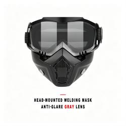 Head-Mounted Welding Face Shield Anti-Glare With Gray Welding Lens