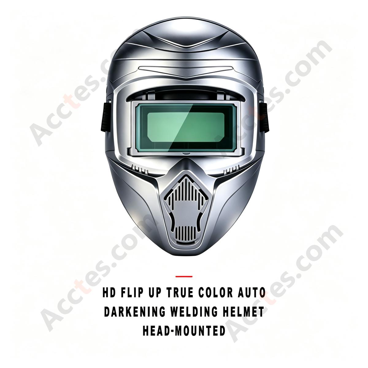 HD Flip-Up True Color Auto Darkening Welding Helmet Head-Mounted Welding Mask