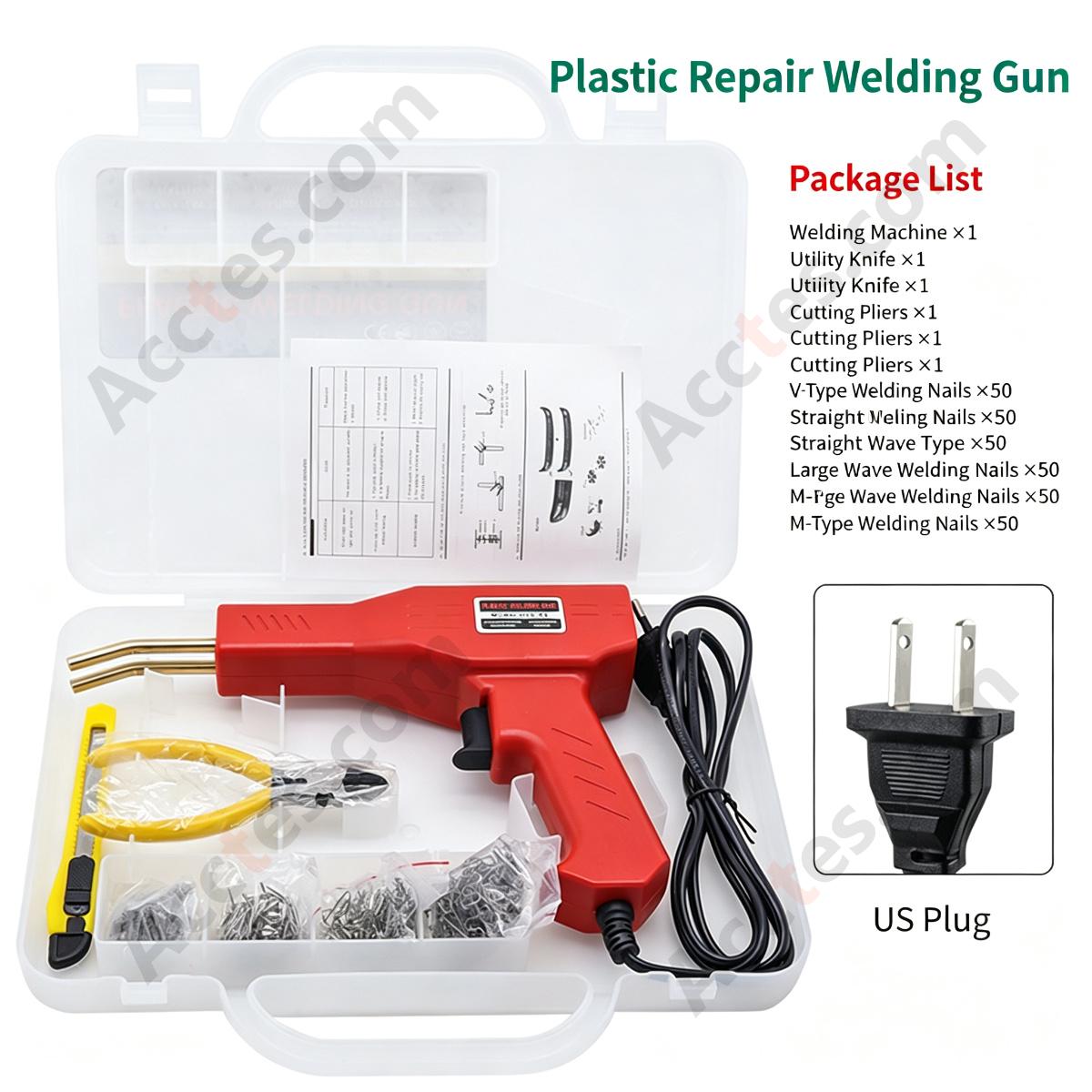 Automotive Bumper Plastic Welding Gun Kit Plastic Repair Welder With Clear Tool Box EU Standard