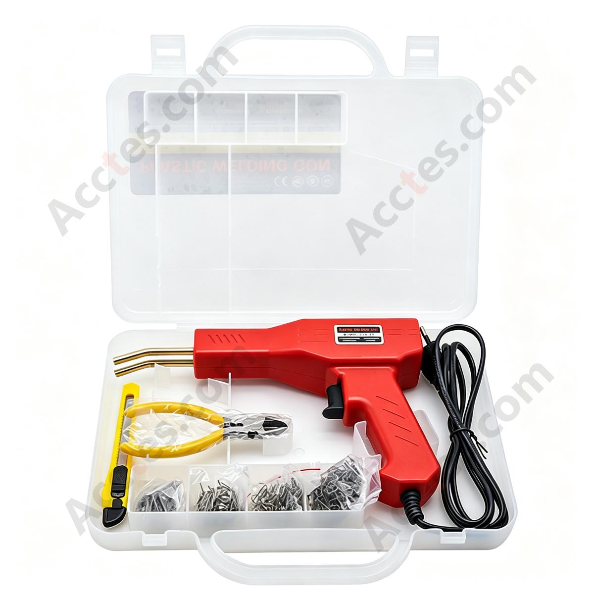 Automotive Bumper Plastic Welding Gun Kit Plastic Repair Welder With Clear Tool Box UK Standard
