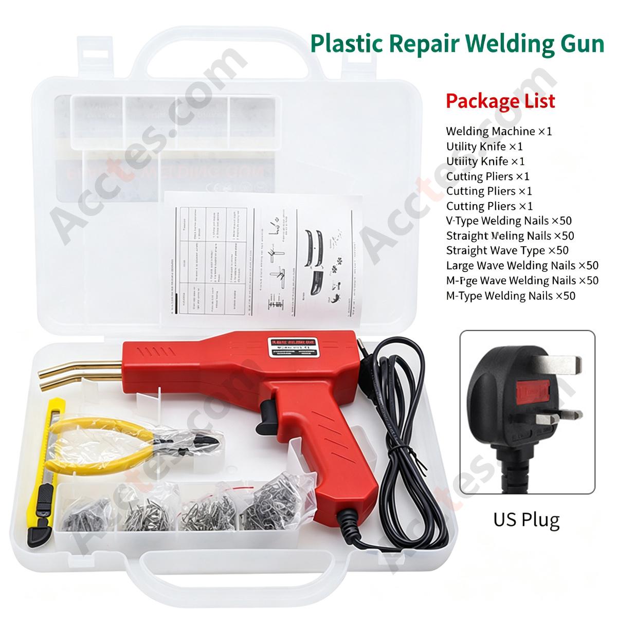 Automotive Bumper Plastic Welding Gun Kit Plastic Repair Welder With Clear Tool Box UK Standard