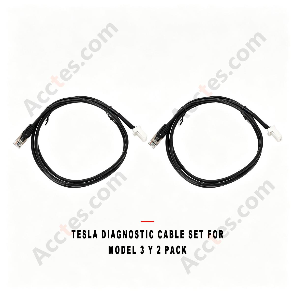 Ethernet Diagnostic Programming Cable Compatible with Tesla Model 3 Y 2 Piece Set