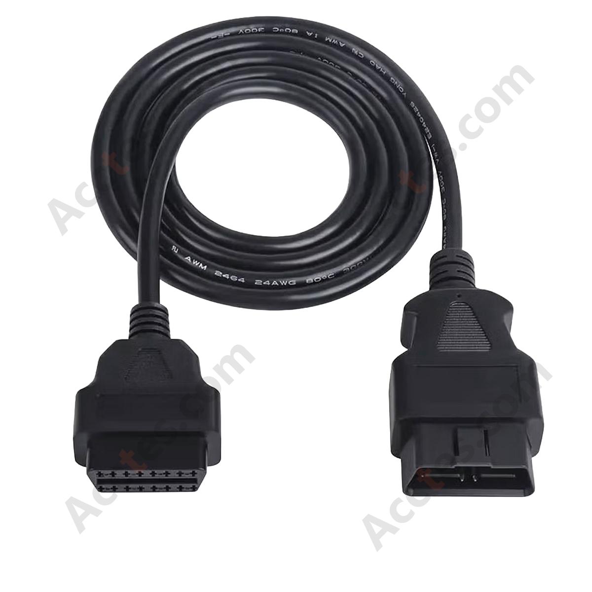 OBD2 Extension Cable 26AWG 1.5 Meter Male to Female for Diagnostic Scanner Code Reader