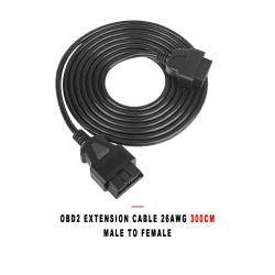 OBD2 Extension Cable 26AWG 3 Meter Male to Female for Diagnostic Scanner Code Reader