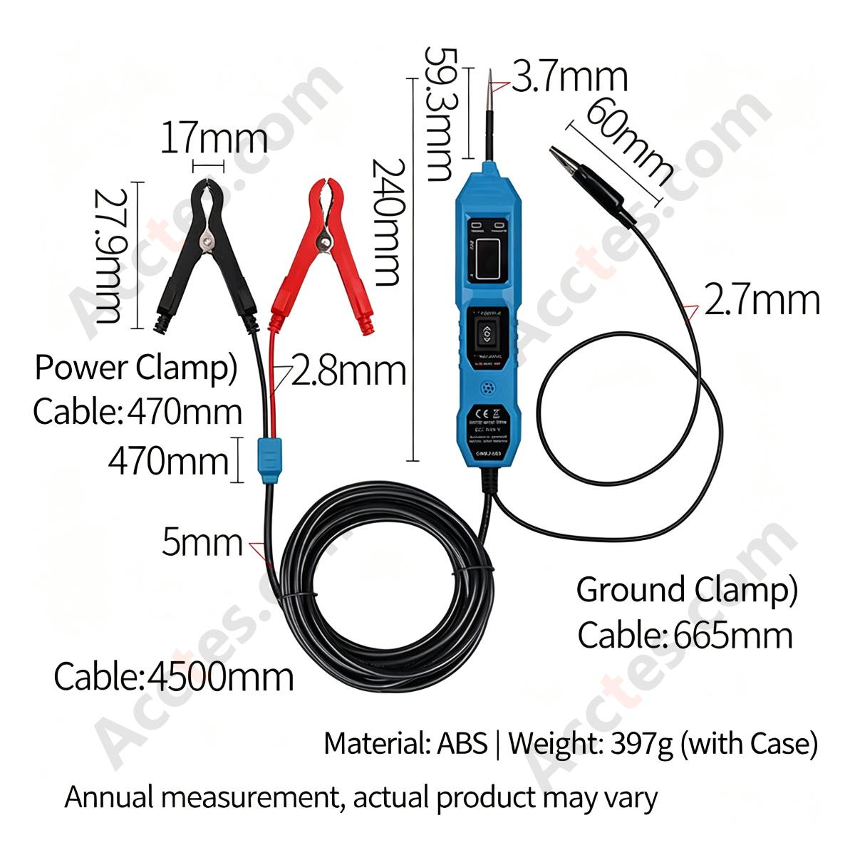 Automotive Circuit Tester Test Light for Car Electrical System Diagnosis
