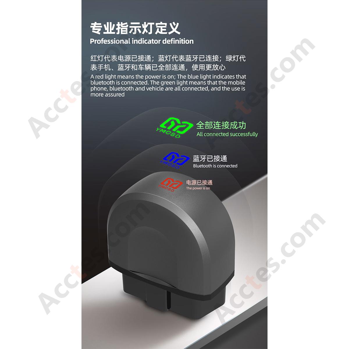 OBD2 Car Fault Code Reader Engine Diagnostic Scanner Bluetooth Full System