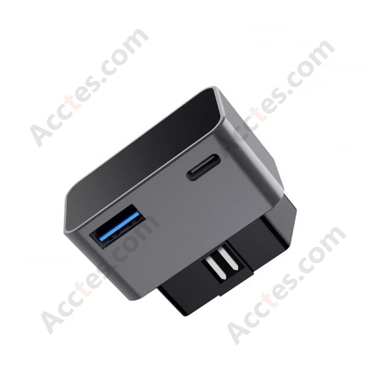 OBD Car Charger 48W Fast Charge USB Hidden Design Compatible with Tesla Refreshed Model Y