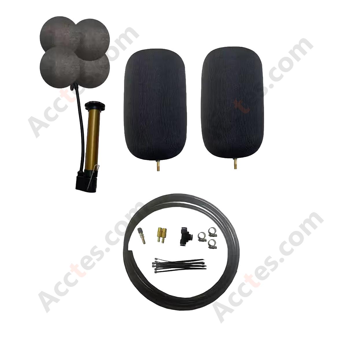 Car Shock Absorber Air Bag Reinforced Pair Universal Bottom Valve with Extended Air Hose