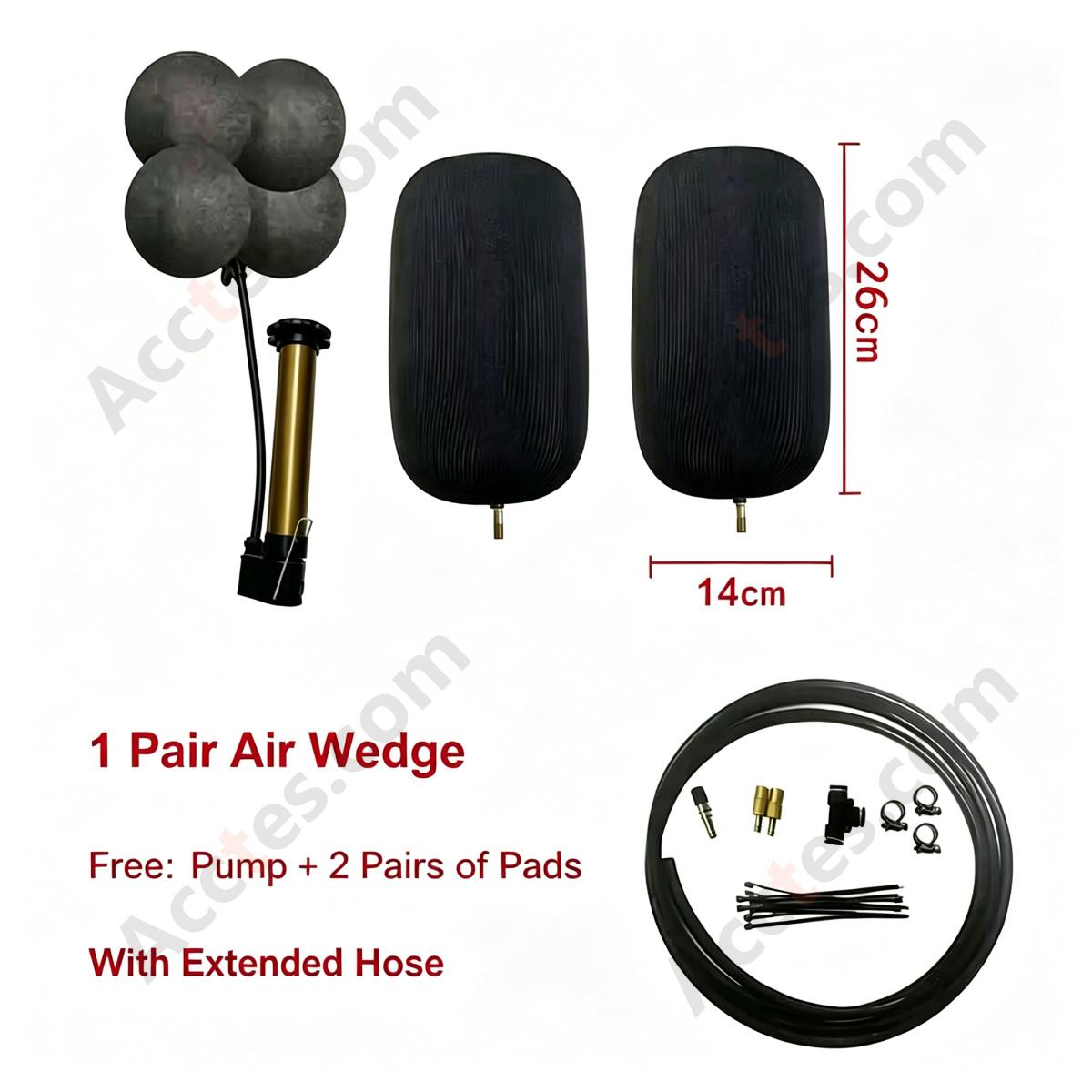 Car Shock Absorber Air Bag Reinforced Pair Universal Bottom Valve with Extended Air Hose