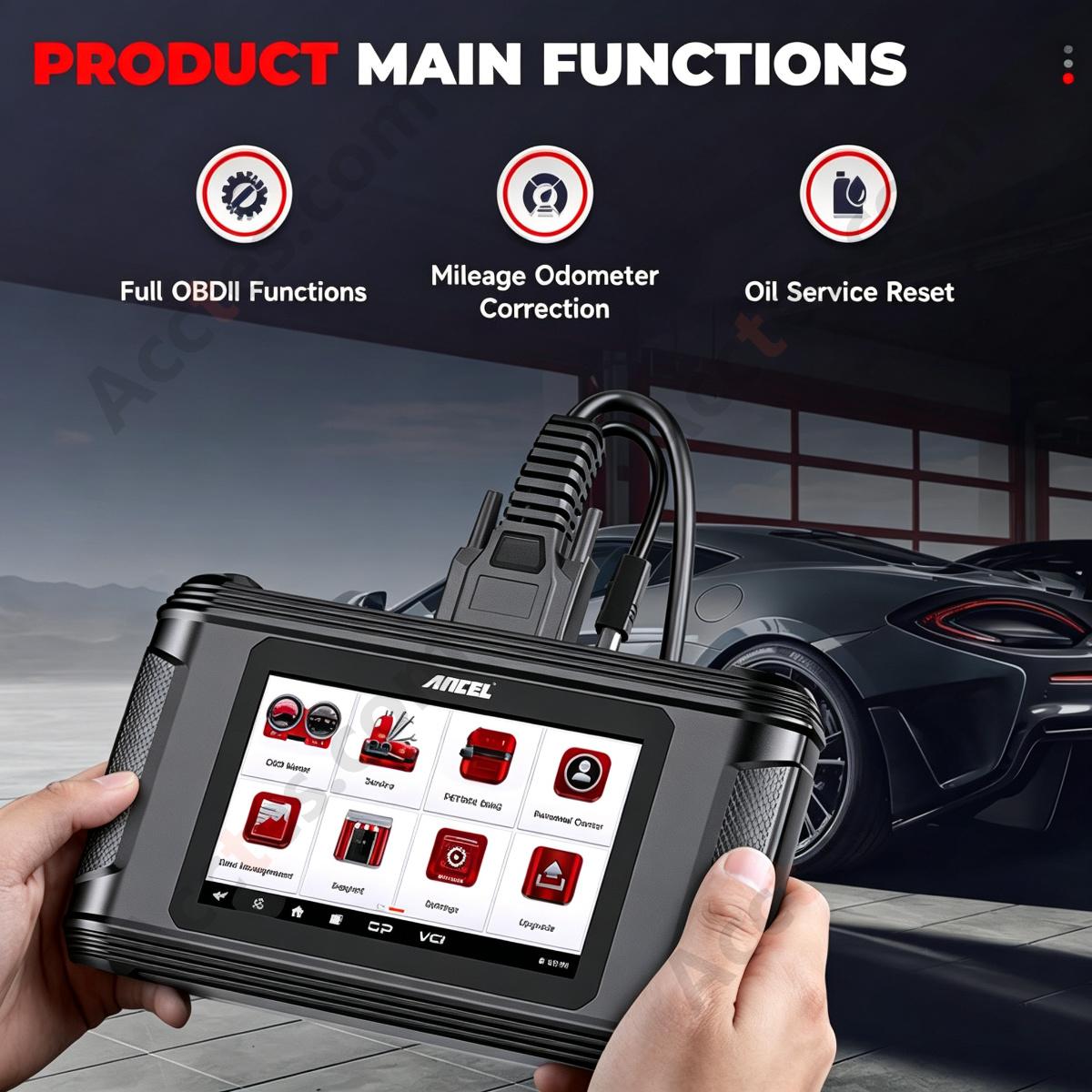 OBD2 Car Diagnostic Scanner Code Reader Mileage Service Tool UK US Version