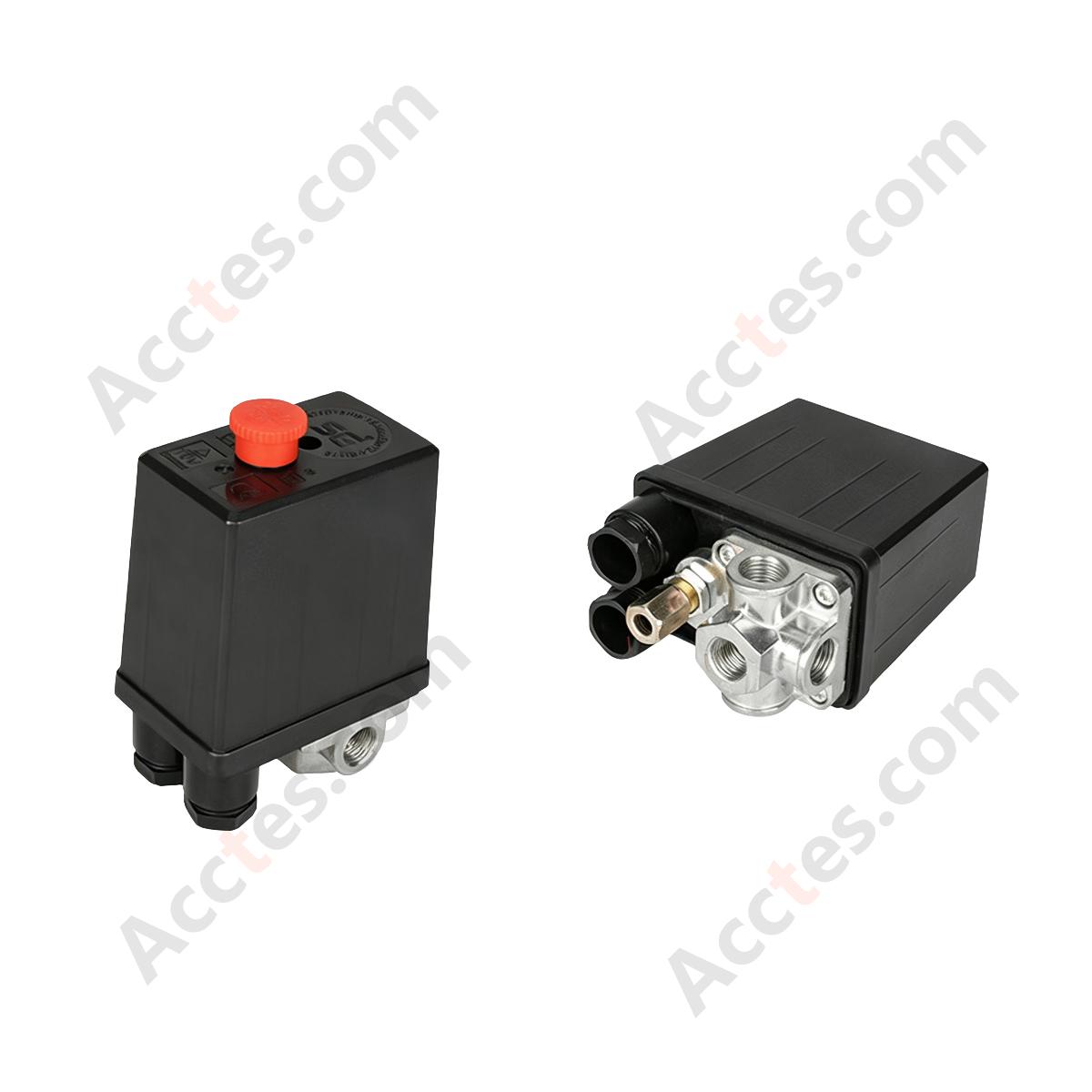 Universal Air Compressor Pressure Switch Vertical Four Way 10x1 Thread 8KG Pressure Control