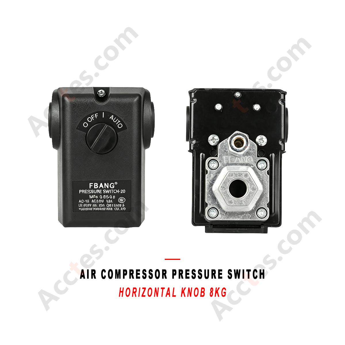 Universal Air Compressor Pressure Switch Horizontal Knob 8KG Pressure Control