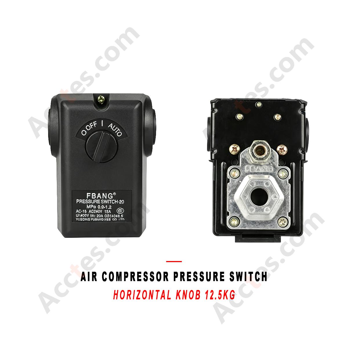 Universal Air Compressor Pressure Switch Horizontal Knob 12.5KG Pressure Control