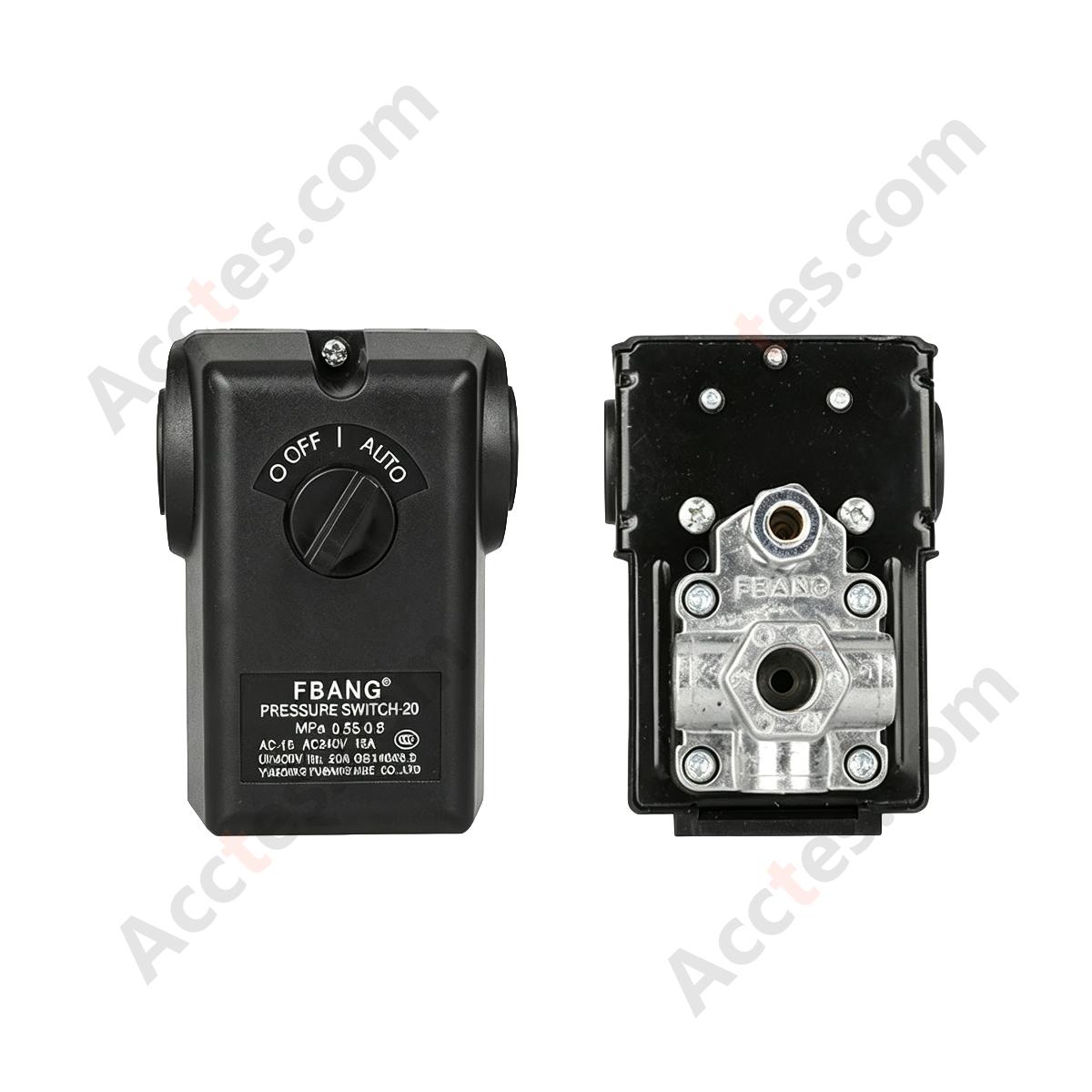 Universal Air Compressor Pressure Switch Horizontal Knob Four Way 8KG Pressure Control