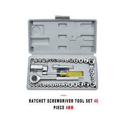 Auto Repair Ratchet Screwdriver Socket Wrench Tool Set 40 Piece
