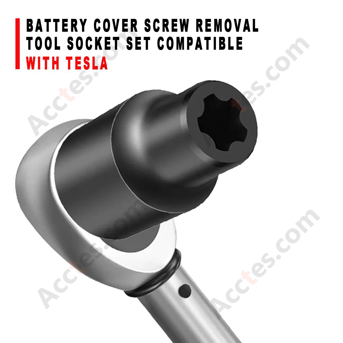 Battery Cover Screw Removal Tool Socket Set Compatible with Tesla E Type Torx