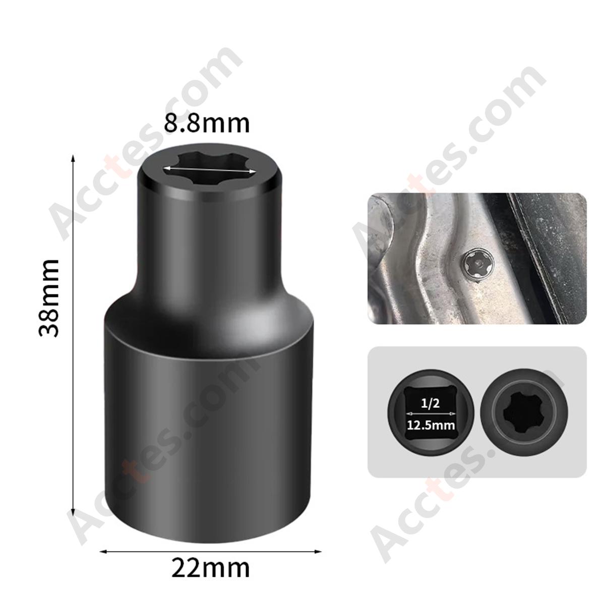 Battery Cover Screw Removal Tool Socket Set Compatible with Tesla E Type Torx