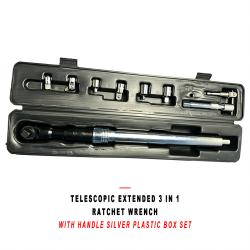 Telescopic Extended 3 in 1 Ratchet Wrench with Handle Dual Direction Auto Repair Tool Set