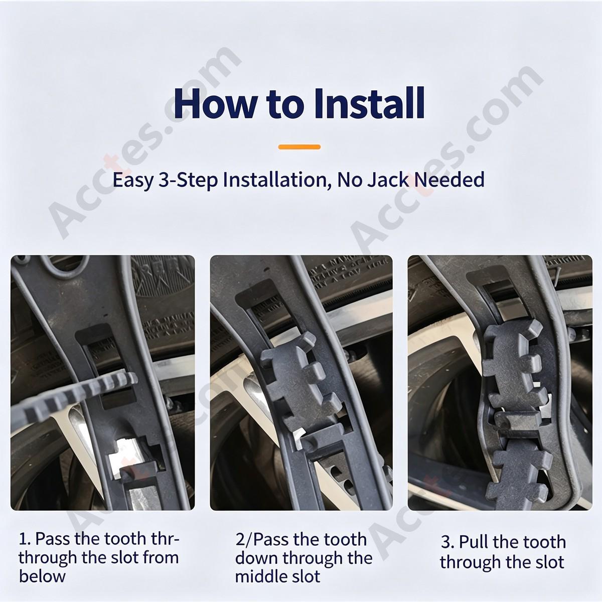 Yellow Universal Car Tire Snow Anti Skid Chain 6 Pieces For Car Truck SUV