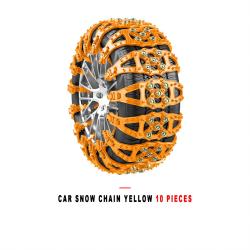 Yellow Universal Car Tire Snow Anti Skid Chain 10 Pieces For Car Truck SUV