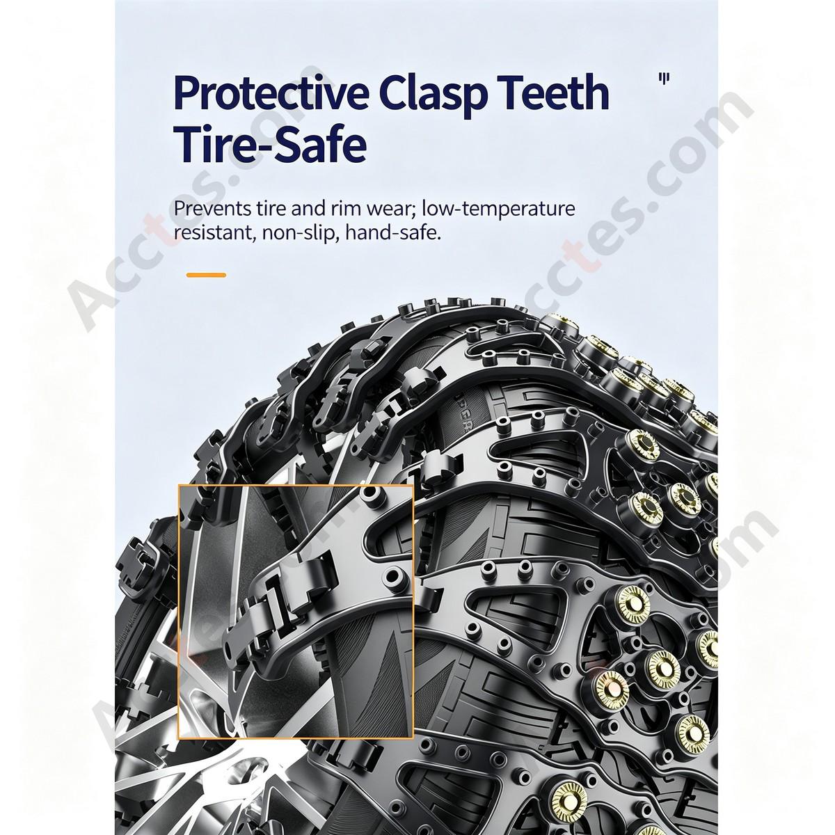 Black Universal Car Tire Snow Anti Skid Chain 1 Piece For Car Truck SUV