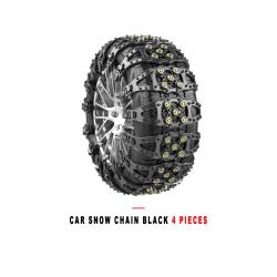Black Universal Car Tire Snow Anti Skid Chain 4 Pieces For Car Truck SUV