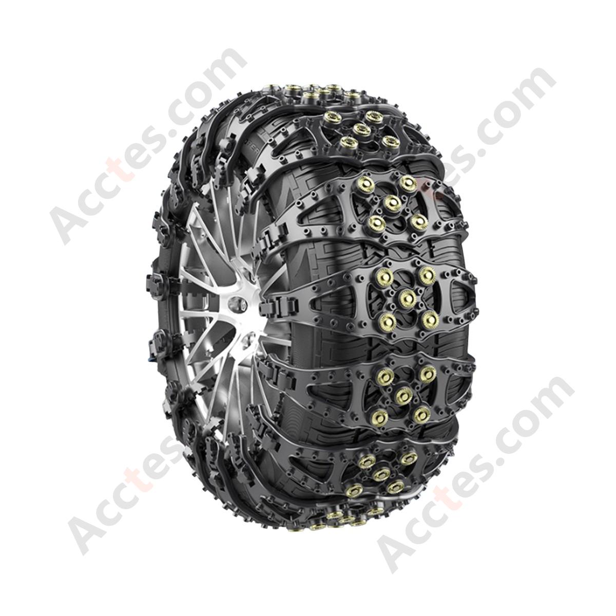 Black Universal Car Tire Snow Anti Skid Chain 8 Pieces For Car Truck SUV