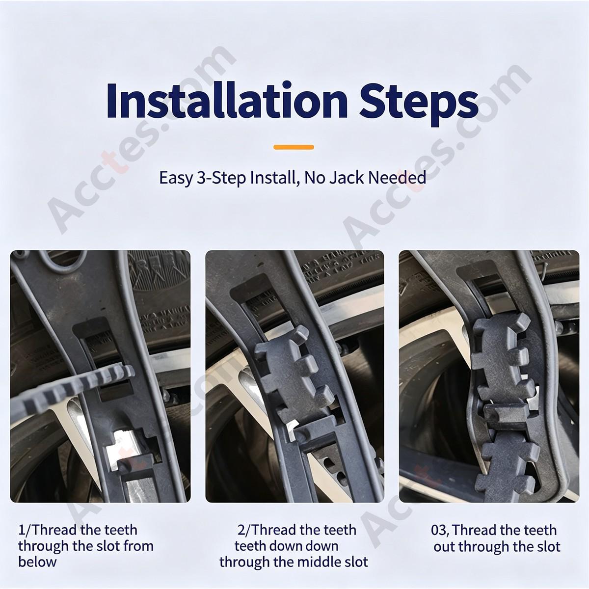 Black Universal Car Tire Snow Anti Skid Chain 10 Pieces For Car Truck SUV