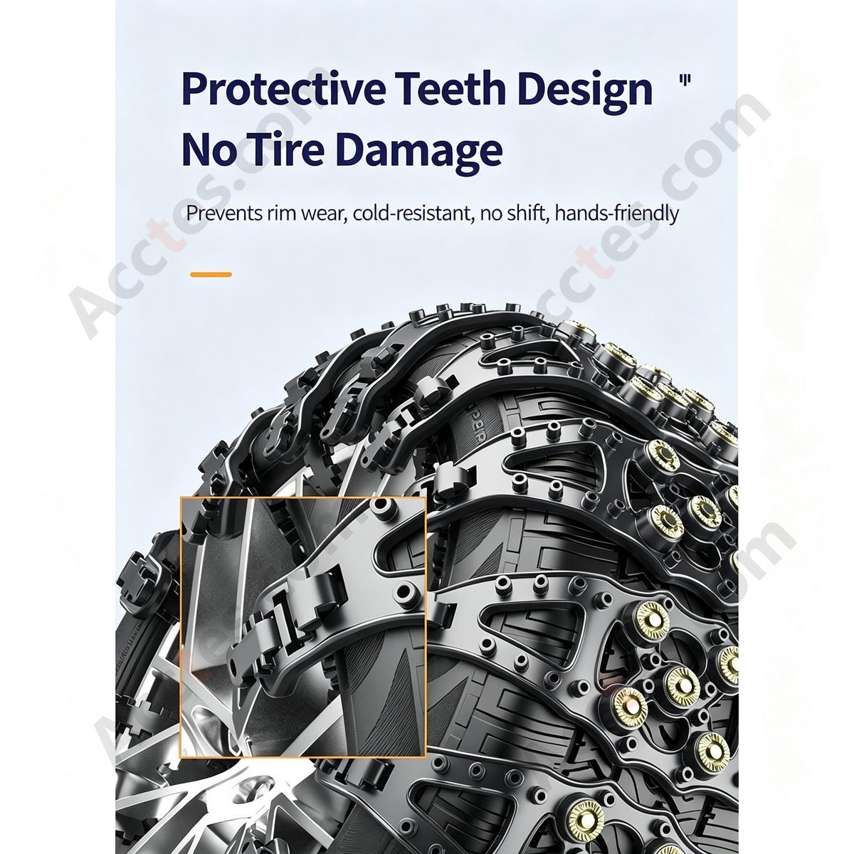 Black Universal Car Tire Snow Anti Skid Chain 10 Pieces For Car Truck SUV