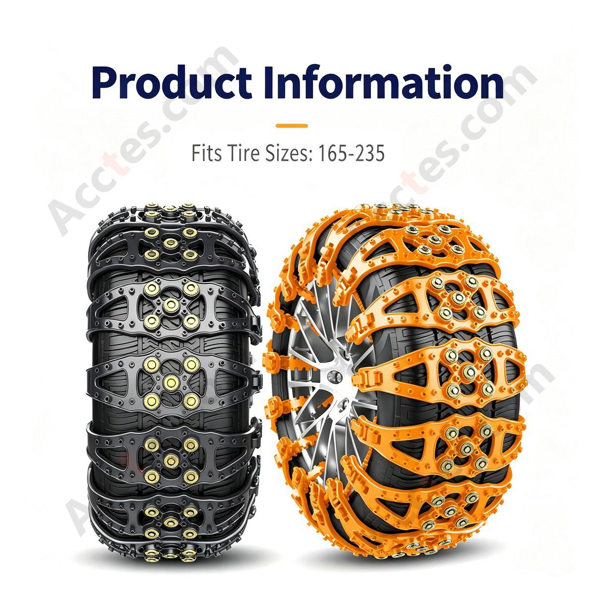 Black Universal Car Tire Snow Anti Skid Chain 10 Pieces For Car Truck SUV