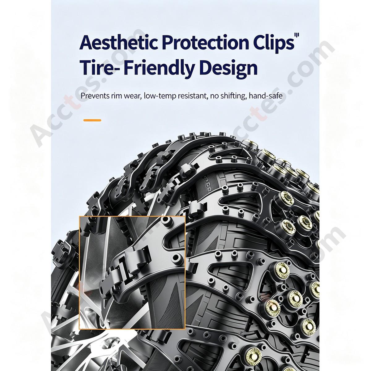 Black Universal Car Tire Snow Anti Skid Chain 12 Pieces For Car Truck SUV
