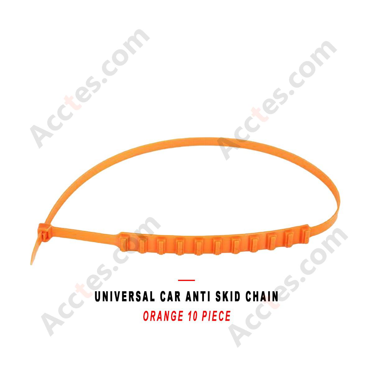 New Material Universal Orange Car Tire Anti Skid Chain 10 Pieces For Car SUV