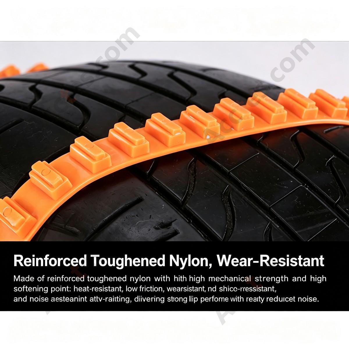New Material Universal Orange Car Tire Anti Skid Chain 10 Pieces For Car SUV