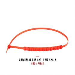 New Material Universal Red Car Tire Anti Skid Chain 1 Piece For Car SUV