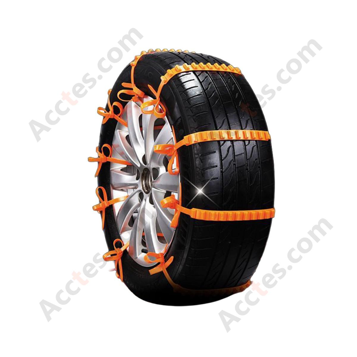 New Material Universal Orange Car Tire Anti Skid Chain 1 Piece For Car SUV
