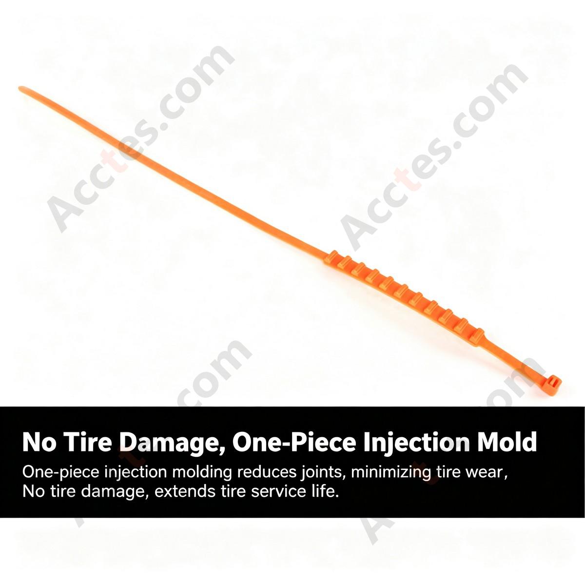 New Material Universal Orange Car Tire Anti Skid Chain 1 Piece For Car SUV