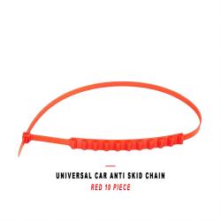 New Material Universal Red Car Tire Anti Skid Chain 10 Pieces For Car SUV