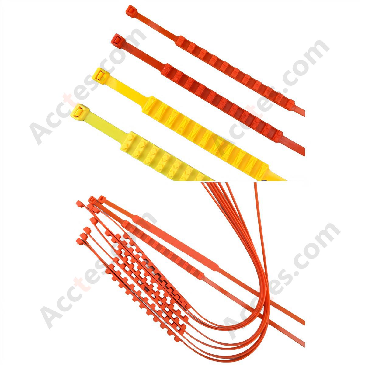 Cold Resistant Nylon Car Anti Slip Tire Strap 9x900mm Orange 1 Piece Plain Package