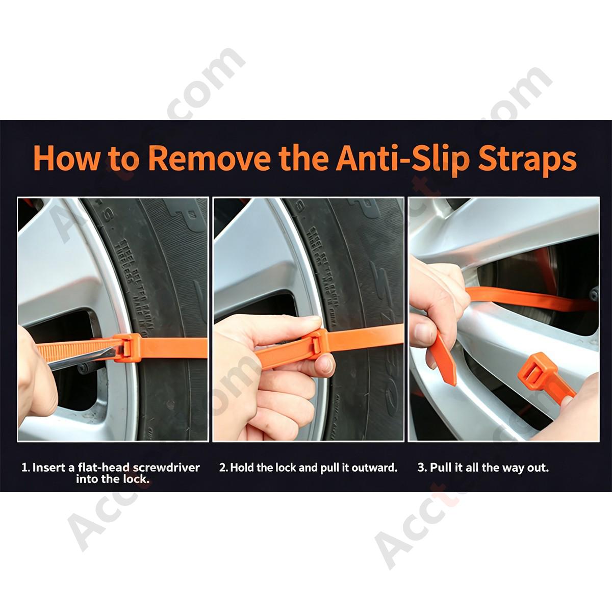Universal Car Tire Anti Slip Strap 1 Piece Emergency Snow Mud Chain