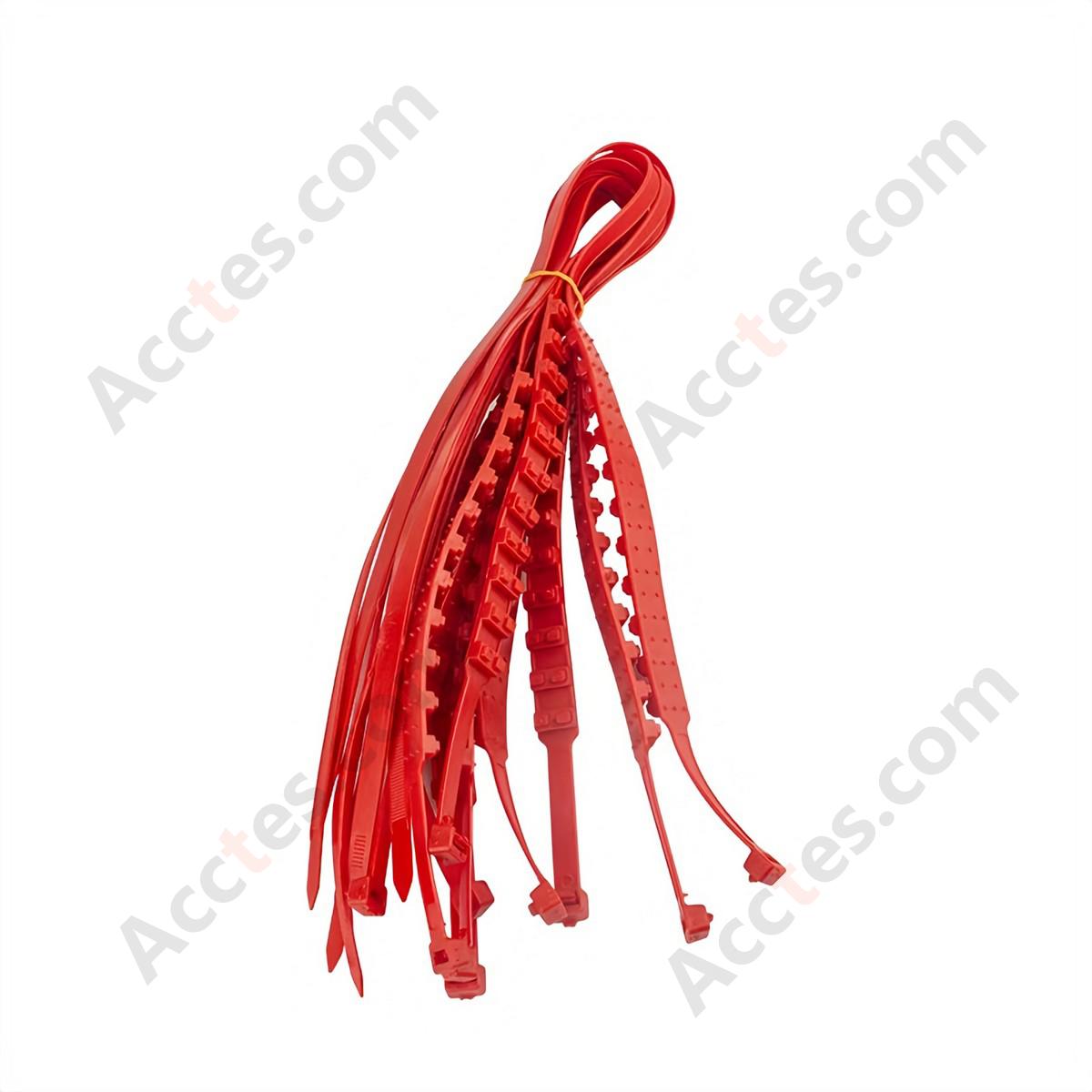 Universal Red Car Snow Chain For Sedan SUV 10 Pieces 90cm