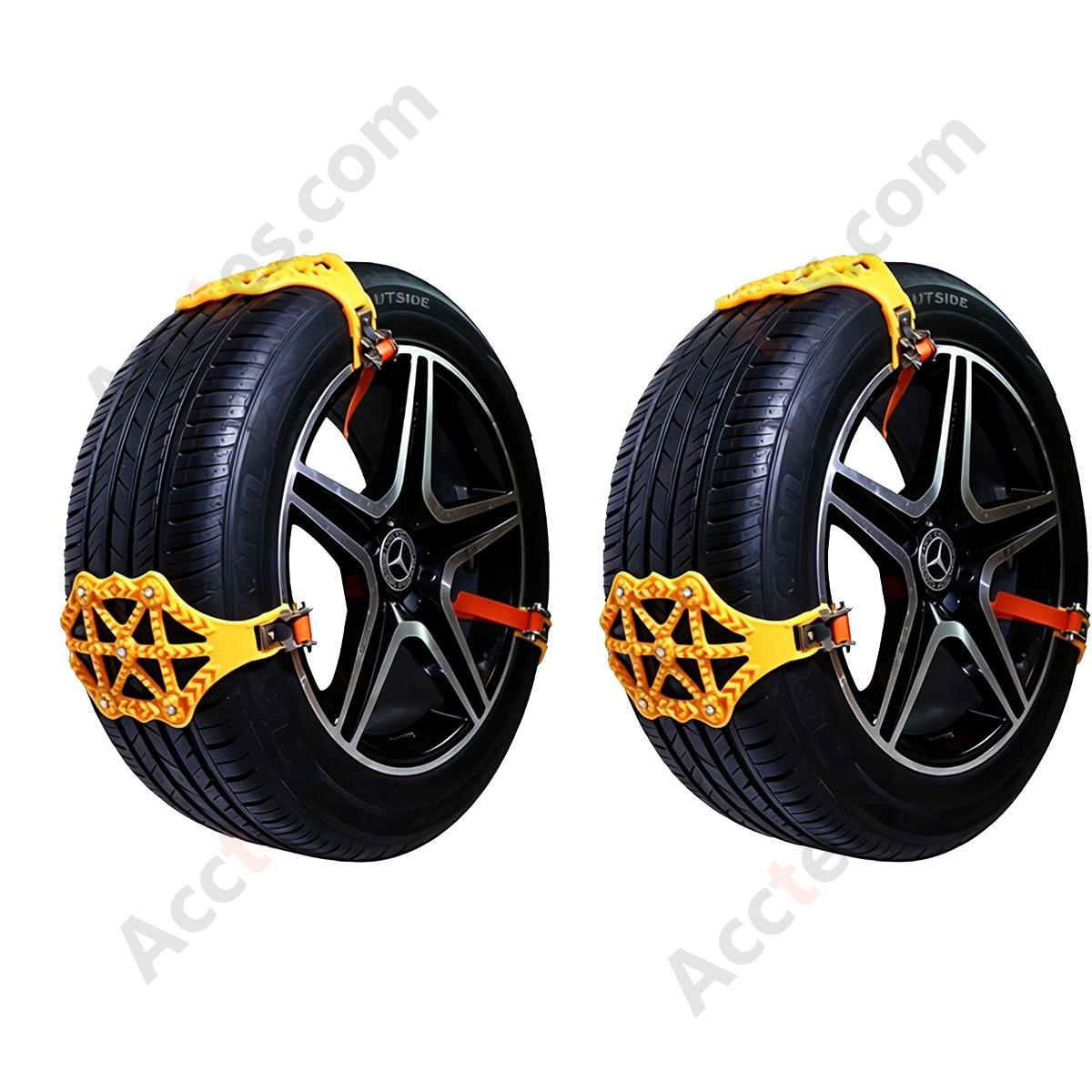 Universal SUV TPU Snow Tire Chain 6 Pieces with 5 Studs Emergency Snow Chain