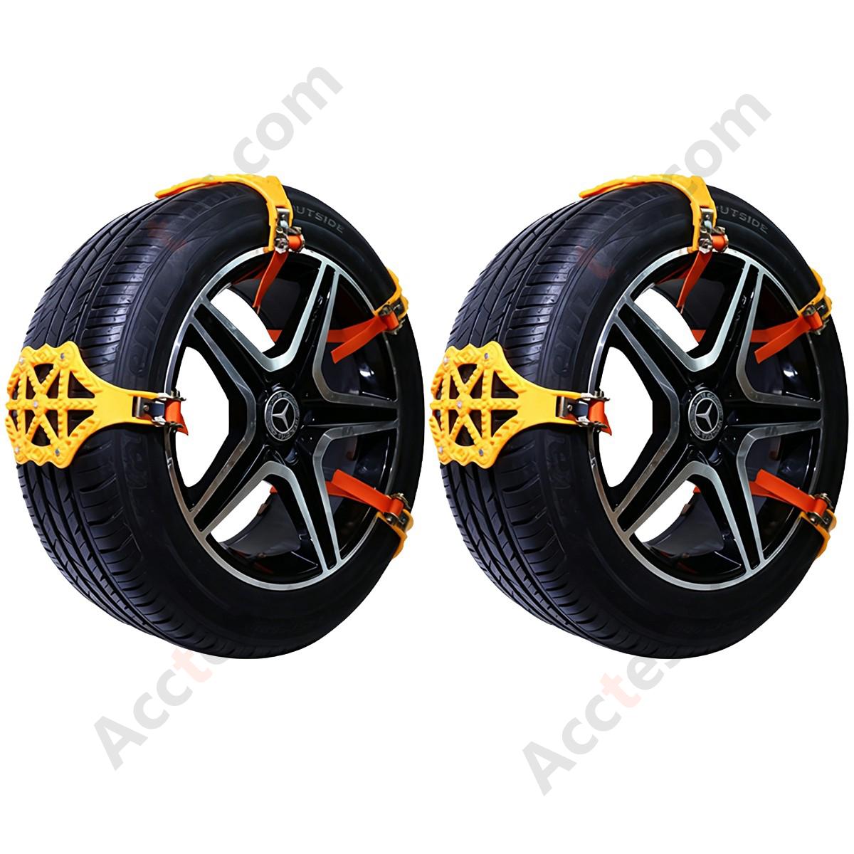Universal SUV TPU Snow Tire Chain 8 Pieces with 5 Studs Emergency Snow Chain
