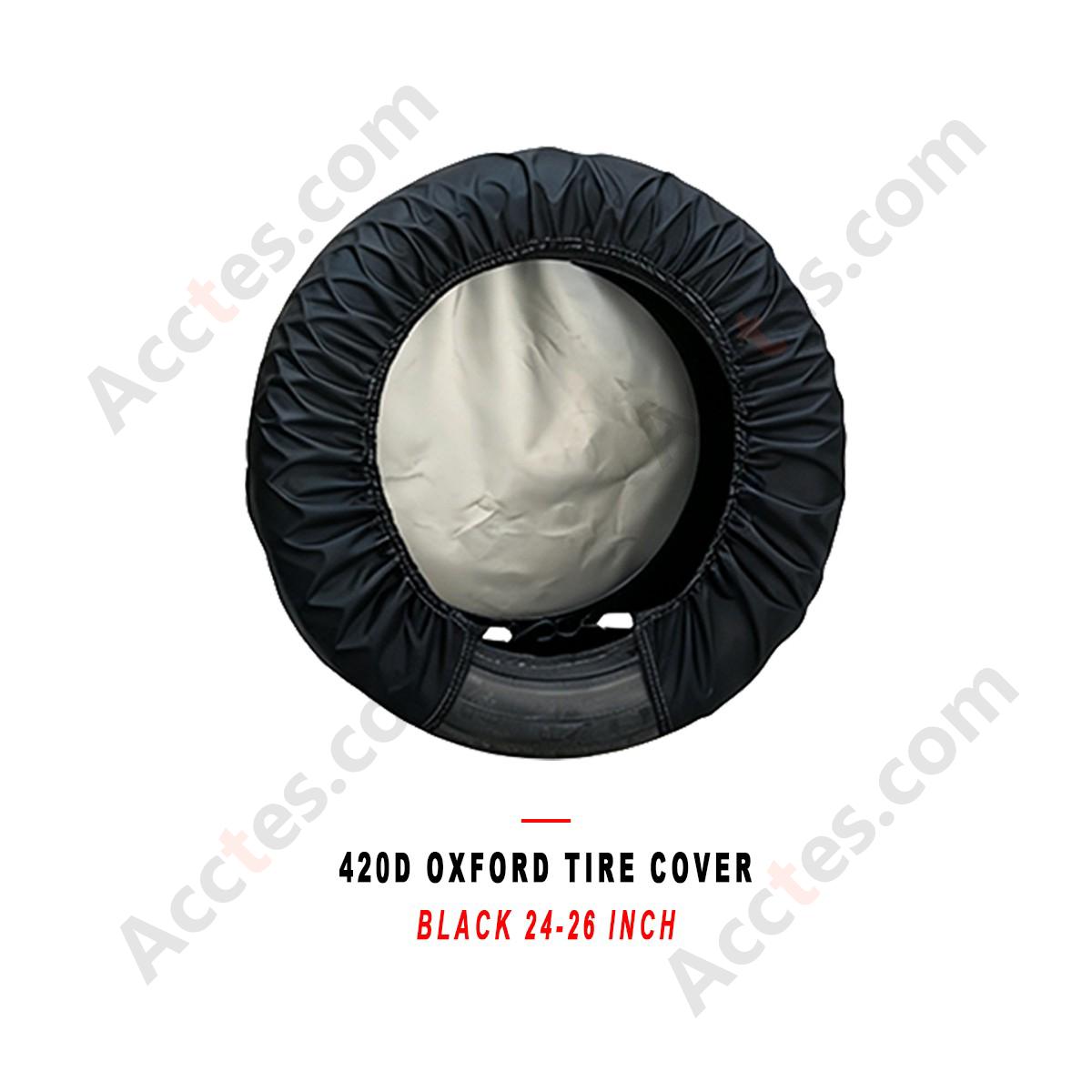 420D Oxford Fabric Spare Tire Cover Waterproof Sun Protection 24-26 inch