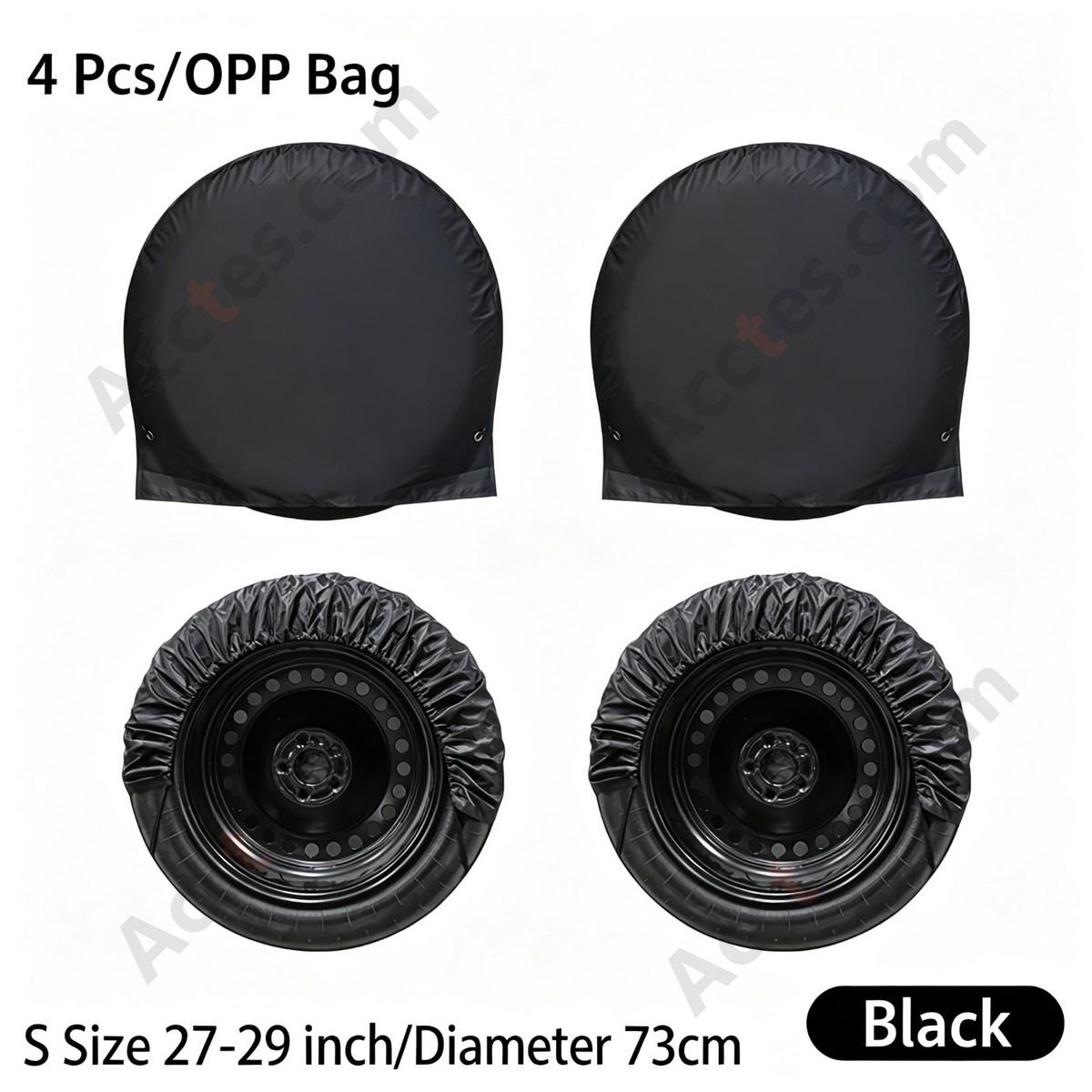 210D Coated Oxford Universal Spare Tire Cover Waterproof Sun Protection 27-29 inch