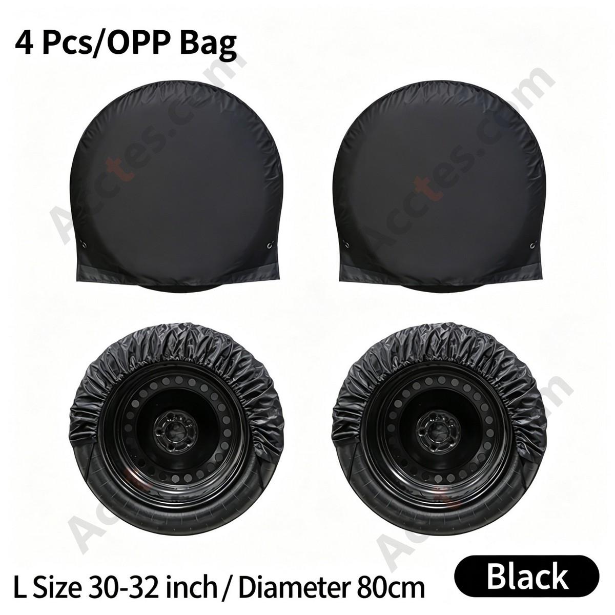 210D Coated Oxford Universal Spare Tire Cover Waterproof Sun Protection 30-32 inch