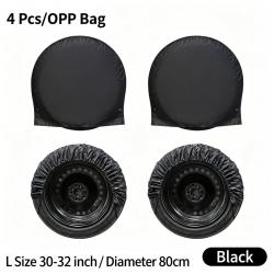 210D Coated Oxford Universal Spare Tire Cover Waterproof Sun Protection 30-32 inch