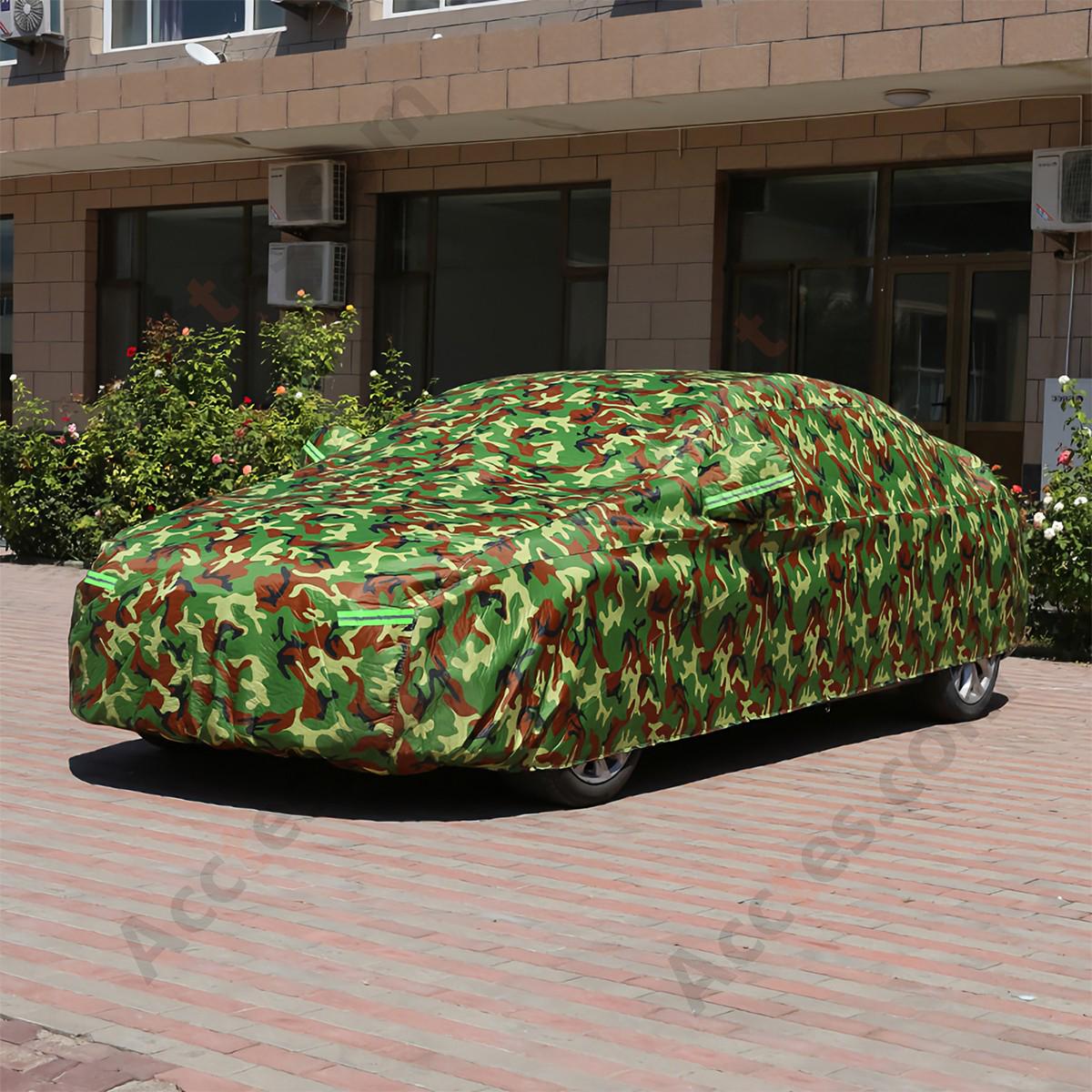 Universal Full Car Cover for Sedan SUV Camouflage Thickened Fleece Lined