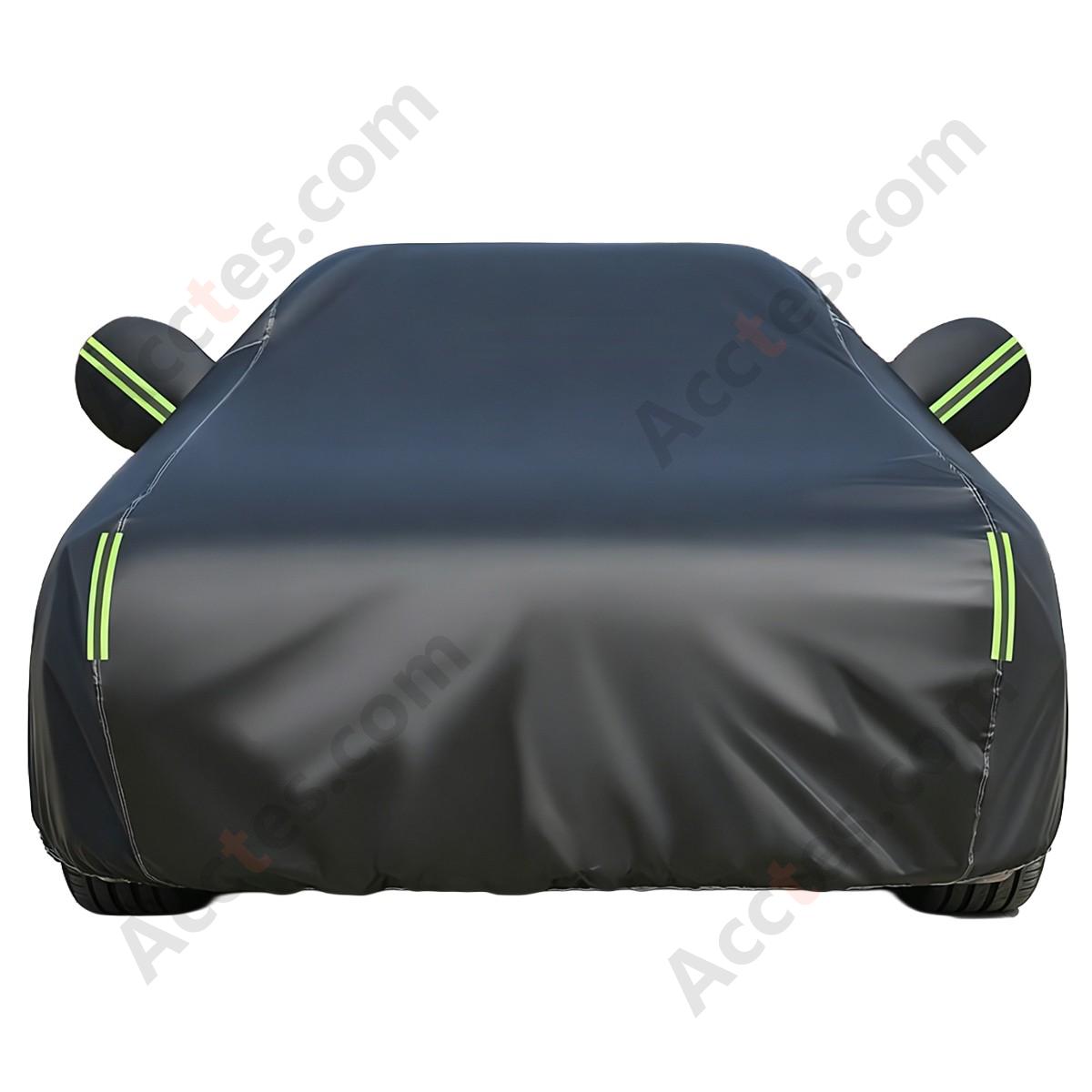 Universal Full Car Cover for Sedan SUV Black Thickened Fleece Lined